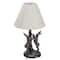 Hello Honey® 18.5" Brown & Natural Bunny Rabbit Table Lamp with Linen Empire Shade